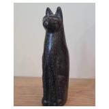 8 1/2" Cat theme Hand carved Kissi Soapstone Figurine
