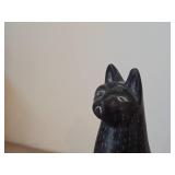8 1/2" Cat theme Hand carved Kissi Soapstone Figurine