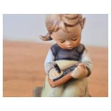 Vintage 4 1/2" Goebel Hummel Busy Student Figurine #367 Hand painted in Germany