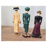 Lot of (3) Figurines - by Stacy Bums The Latest Thing Collection - titled  Afternoon Stroll, Fabulous Folds, Contemporary Grace