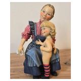 7" Porcelain Figurine of Woman Bathing a Child by Candy Design (Norway)