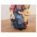 7" Porcelain Figurine of Woman Bathing a Child by Candy Design (Norway)