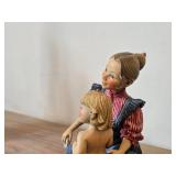7" Porcelain Figurine of Woman Bathing a Child by Candy Design (Norway)