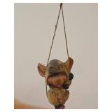 Vintage 4" Hanging Troll theme Hand carved Wood Figurine by Henning (Norway)