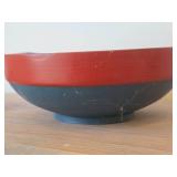 Vintage Hand painted Norwegian Rosemaling Folk Art style - Bowl, Trinket Box, Apple Shaped Trinket Box