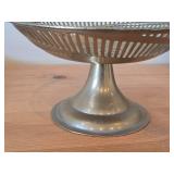 Vintage Asian Brass Pedestal Bowl Mid 20th Century style (Korea)