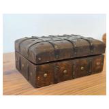 Vintage Treasure Chest theme Wooden Coin Storage Box