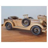 Lot of (2) Handcrafted Wooden Vintage Model Cars - 1930
