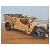 Lot of (2) Handcrafted Wooden Vintage Model Cars - 1930