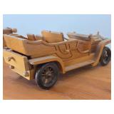 Lot of (2) Handcrafted Wooden Vintage Model Cars - 1930