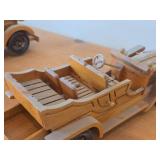 Lot of (2) Handcrafted Wooden Vintage Model Cars - 1930