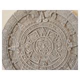 11 1/2" Decorative Reproduction of Aztec Calendar Stone AKA Stone of the Sun - Ceramic Wall Plaque