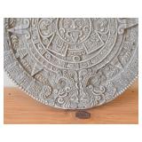 11 1/2" Decorative Reproduction of Aztec Calendar Stone AKA Stone of the Sun - Ceramic Wall Plaque