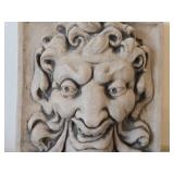 Decorative Green Man / Pan Clay Pottery Wall Sculpture by Cavalier Accents