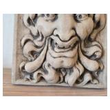 Decorative Green Man / Pan Clay Pottery Wall Sculpture by Cavalier Accents