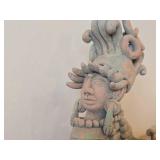 Mayan Aztec Terra-cotta / Clay Statue (Made in Mexico)