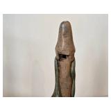 Vintage 9" Mayan Aztec Handmade Clay Pottery Flute