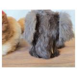 Lot of (2) Plush Toys - Kitten, Woolly Mammoth with Leather Ears and Tusks
