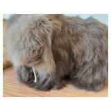 Lot of (2) Plush Toys - Kitten, Woolly Mammoth with Leather Ears and Tusks