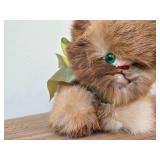 Lot of (2) Plush Toys - Kitten, Woolly Mammoth with Leather Ears and Tusks