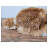Lot of (2) Plush Toys - Kitten, Woolly Mammoth with Leather Ears and Tusks