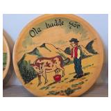 Lot of (6) Vintage 6" Norwegian Collectible Decorative Plates Featuring Traditional Folk Art (Norway)