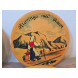 Lot of (6) Vintage 6" Norwegian Collectible Decorative Plates Featuring Traditional Folk Art (Norway)