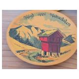 Lot of (6) Vintage 6" Norwegian Collectible Decorative Plates Featuring Traditional Folk Art (Norway)