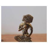 Vintage 6 1/2" Brass Bell Featuring Hindu Monkey God Hanuman