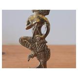 Vintage 6 1/2" Brass Bell Featuring Hindu Monkey God Hanuman