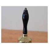 Vintage 9" Brass Hand Bell with Black Wooden Handle
