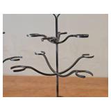 Lot of (2) Blacksmith Forged Metal Cocktail Tree Stand (Holds up to 8 Glasses)