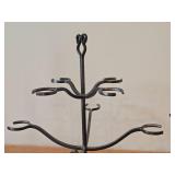 Lot of (2) Blacksmith Forged Metal Cocktail Tree Stand (Holds up to 8 Glasses)