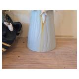 Enchanted Forest 15" Pastel Tabletop Gnome (Metal) + 22" Handmade Decorative Fairy Doll / Ballerina (Cloth)