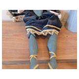 Enchanted Forest 15" Pastel Tabletop Gnome (Metal) + 22" Handmade Decorative Fairy Doll / Ballerina (Cloth)