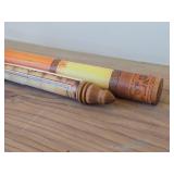 Norge Scroll Map by Stephen White 1992 Map of Norway 24"x9"