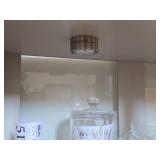 Wood / Glass-Door Lighted Curio Cabinet 3-Glass Shelf 35 1/2" wide x 16" deep x 70 1/2" tall