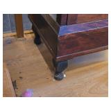 Vintage Wood / Glass-Door Curio Cabinet 21 1/2" wide x 16" deep x 42" tall