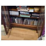 Wood / Glass-Door Bookcase 2-door/6-Wood Shelf 26" wide x 8" deep x 45" tall