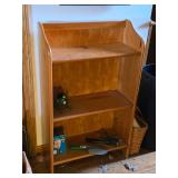 Wood Bookshelf 3-shelf 22" wide x 9" deep x 36 1/2" tall