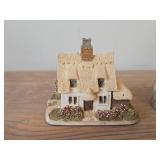 Lilliput Lane Clare Cottage Resin Figurine (UK) + The Bake House Figurine from David Winker Cottages Collection (Great Britain) + Lilliput Lane The Ugly House (Great Britain), The Bull Long Mumford Fi