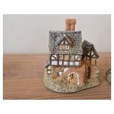 Lilliput Lane Clare Cottage Resin Figurine (UK) + The Bake House Figurine from David Winker Cottages Collection (Great Britain) + Lilliput Lane The Ugly House (Great Britain), The Bull Long Mumford Fi