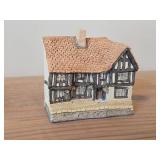 Lilliput Lane Clare Cottage Resin Figurine (UK) + The Bake House Figurine from David Winker Cottages Collection (Great Britain) + Lilliput Lane The Ugly House (Great Britain), The Bull Long Mumford Fi