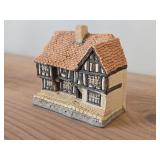 Lilliput Lane Clare Cottage Resin Figurine (UK) + The Bake House Figurine from David Winker Cottages Collection (Great Britain) + Lilliput Lane The Ugly House (Great Britain), The Bull Long Mumford Fi