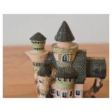 5 1/2" Fairytale Village Resin Tea Pot Castle Miniature Figurine (China)