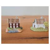 Lot of (2) Lillesand Design Porcelain Cottages Handcrafted by Retter in Norway 1992