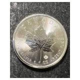 2019 CANADIAN MAPLE LEAF 1 TROY OZ .9999 FINE SILVER