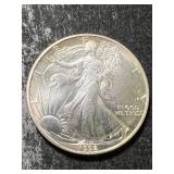 1992 AMERICAN SILVER EAGLE 1 TROY OZ .999 FINE SILVER
