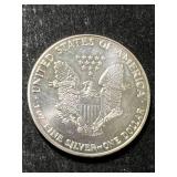 1992 AMERICAN SILVER EAGLE 1 TROY OZ .999 FINE SILVER