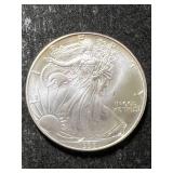 1993 AMERICAN SILVER EAGLE 1 TROY OZ .999 FINE SILVER